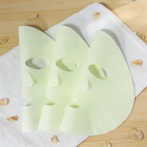Green Aloe Vera Facial Sheet Mask 45g Dry Raw Material Mask Sheet