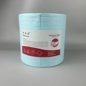 Green Industrial Dust Free Reusable Wiping Paper for Water and Oil Absorption 250gsm Roll Cleaning Cloths