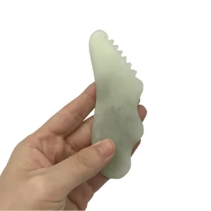 Green Natural Healing Jade Stone GuaSha Handmade Crystal Manual Body Face Renewal Massage Facial Massager