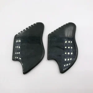Green Nephrite Jade Guasha Board Scraping Jade Roller Gua Sha Tool Face & Body Massager
