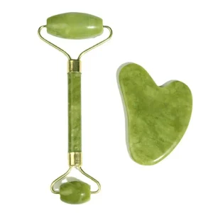 Gua Sha & Jade Roller Facial Tools Face Roller Set for Puffiness and Redness Reducing Skin Care Routine Great Gift for Men Women