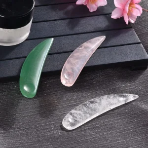 Gua Sha Spoon Personal Care White Green Pink Makeup Spatula Custom Natural Rose Quartz Jade Facial Cosmetic