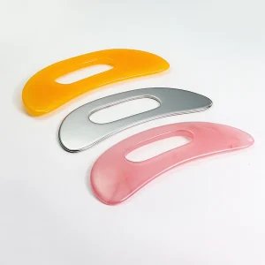 Gua Sha Tool Stainless Steel Facial Scraper Body Massage Acupressure Anti Aging Fascia Knife OEM Brand Model GSB26002 Custom