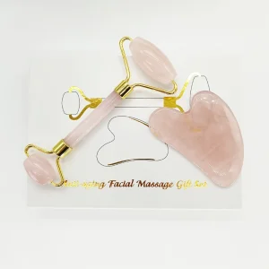HD Jade Roller and Gua Sha Set Facial Massager for Face and Eyes Professional Massage Roller