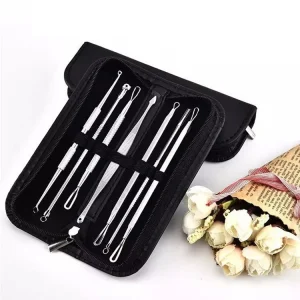 HIGH QUALITY Stainless Steel Acne Needle Set Acne Removal Needles 7 Piece Plus Tool Kit