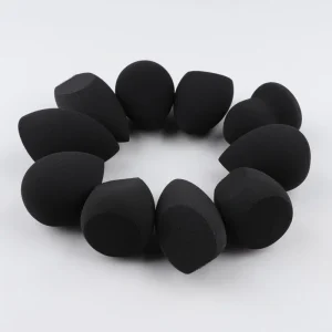 HMU Beauty Cosmetic Sponge Egg Black Teardrop Blender Latex Free Make up Sponge Private Label Custom Makeup Sponge