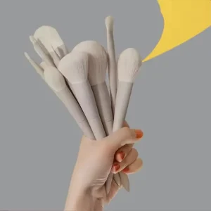 HMU Professional Custom Logo Synthetic Fiber Hair Makeup Brush Set 10pcs Powder Concealer Blush Luxury Vegan Makeup Brushes Set