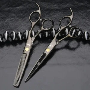 Hair Cutting Scissor Kit Professional Thinning Shears Haircut Scissor Set 6 Stainless Steel Salon Hairdressing