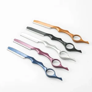 Handheld Hairdresser Barber Tools Salon Razor with Replaceable Blades Safety Hair Knife Thinning Clipper for Shaving
