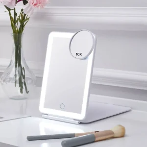 Handheld Makeup Mirror Customized Logo Makeup Cosmetic Mirror Led Makeup With Light