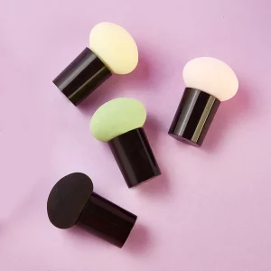 Handle Equipped Super Soft Washable Makeup Sponge Beauty Blending BB Cream CC Cream Foundation Wet Mushroom Shaped Puff No Messy