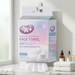 Hanging Disposable Nonwoven Face Towel Pull Down From Bottom Soft Face Tissue Paper