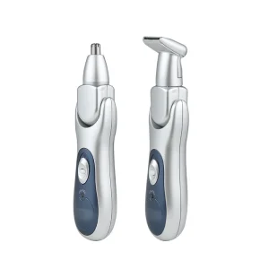 Haohan Nose Hair Trimmer Face Care Rechargeable Bendable Rotatable Hair Removal 2 in 1 Electric Eyebrow Trimmer for Men