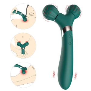 Head Vibration Face Massage Slippers Massage Roller OEM Factory Full Silicone Vibrating Facial Jade Roller