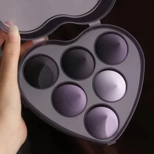 Heart Box Non Latex Makeup Sponge Set Soft Washable Powder Puff Water Drop Cosmetic Beauty Egg Foundation Cream Blender Sponges