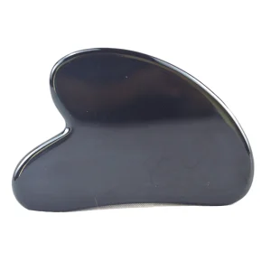 Heart Shape Black Obsidian Guasha 100% Natural Jade Board Gua Sha Scraping Massage Tool
