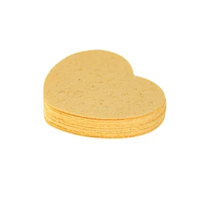 Heart Shape Cellulose Makeup Remover Sponge Compressed Facial Reusable Cosmetic Sponges