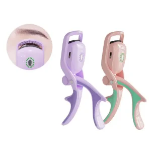 Heated Eyelash Comb Curler Rechargeable Electric Heated Eyelash Curler Temperature Control Charging Durable Curling Eyelashes