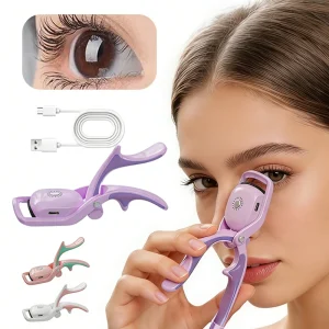 Heated Lash Curler Rechargeable Eyelash Curler Electric Heated Eyelash Curler With Type C Charging and 3 Heat Levels