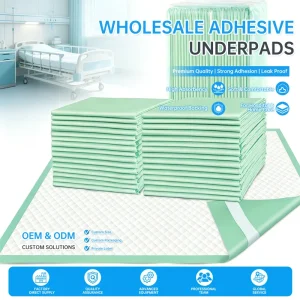Heavy Absorbent Waterproof Adult Underpads Disposable Incontinence Bed Pads 60*90cm Medical Nursing Under Sheet with Custom Logo