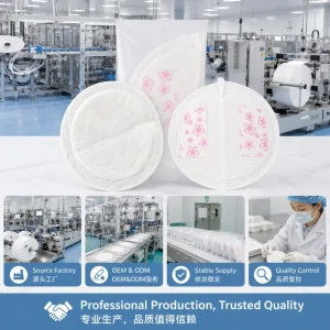 High Absorbency Disposable Nursing Pads Shell Shape Non Slip Leak Proof Breast Pads Ultra Soft Skin Friendly ODM
