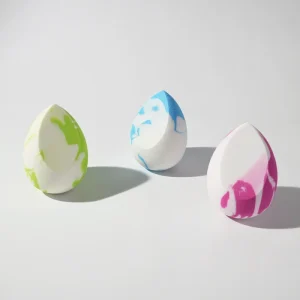 High Density Marble Swirl Sponge Colorful Marbled Beauty Makeup Sponge Soft Latex Free Makeup Blender Set for All Cosmetics