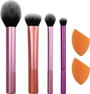 High End Luxury Professional Makeup Brush Set Private Label Long Ferrule Flat Shape Bristle Customizable Brand 4 6-Piece