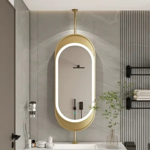 High End Luxury Stainless Steel LED Makeup Mirror French Country Design Touch Switch Defogging Eco Friendly Wall Mounted