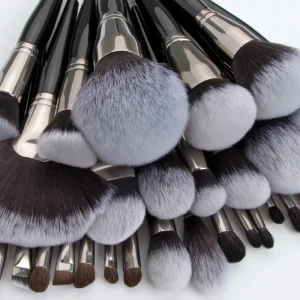 High Grade 36PCS Black Luxury Makeup Brush Set Kit Wood Handle Private Label Custom Logo Makeup Cosmetic Brushes Kit