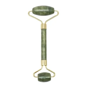 High Quality 100% Natural Green Jade Roller Xiuyan Real Stone Face Roller Massage Tool