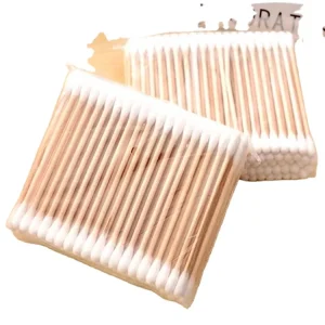High Quality 100PCS Disposable Ear Cleaner Makeup Qtips Bamboo Stick Cotton Buds Cotton Swabs