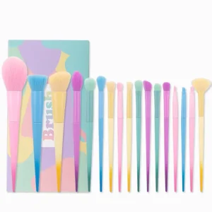 High Quality 17 Pcs Multi Pastel & Rainbow Color Makeup Brush Set New Arrival Custom Concealer Tool