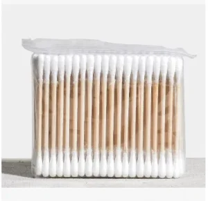 High Quality 2 Side Cotton Bud 100%Cotton Wooden Stick Bamboo Cotton Swabs