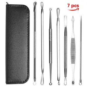 High Quality 7PCS Acne Blackhead Removal Needle Set Factory Deep Cleansing Facial Skin Care Tools