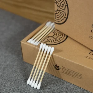 High Quality Bamboo Stick Cotton Buds Ear Cleaning Buds White Cotton Swab for Makeup