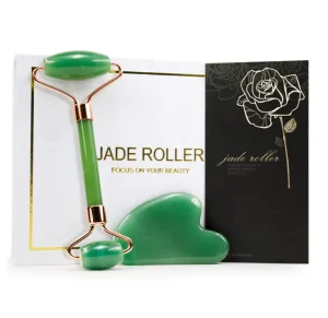 High Quality Beauty Face Green Jade Roller Gua Sha Set Roller Jade Jade Roller Gua Sha
