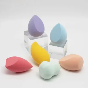 High Quality Beauty Private Label Makeup Sponge Blender Customizable Logo Plastic Box Packaging for Face Application