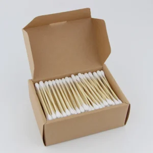 High Quality Biodegradable Waterproof Double Head Portable Makeup Cotton Swab Bamboo Stick Ear Cotton Buds for Electronics