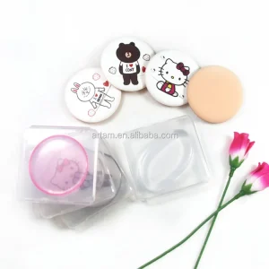 High Quality Custom Cosmetic Sponge Face Cleaning Hello Kitty Puff Silicone Makeup Sponge with Box