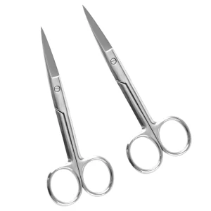 High Quality Custom Logo Stainless Steel Curved Blade Gauze Scissors Multi Purpose Makeup Scissors for Beauty Personal Care