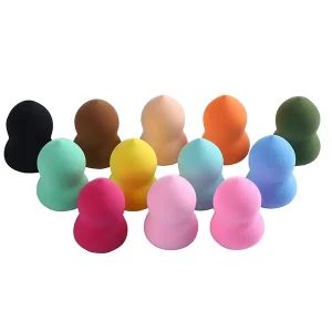 High Quality Eco Friendly Washable Makeup Sponge Powder Puff with Transparent Silicone Material for Wet and Dry Use