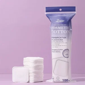 High Quality Enlarged L Size Disposable Face Care Makeup Remover Pads Skin Friendly Sandwich Organic Cotton Pad SY582