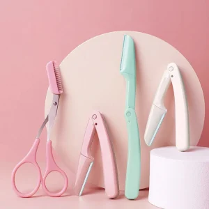 High Quality Eyebrow Trimmer Set Sharp Durable Razor Scissors Comb Knife Essential Makeup Tool for Eyebrow Trimming