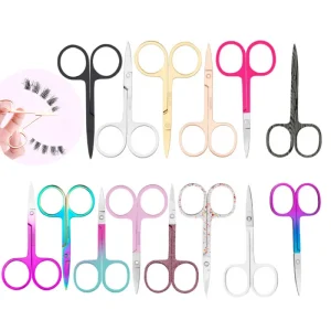 High Quality Japanese Stainless Steel Pointed Small Trimming Lash Scissors for False Eyelash Extension Repair Eyebrow Eyelash