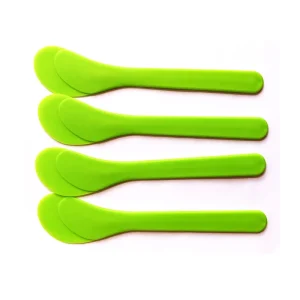 High Quality MEINI MN02 P160 Green PP Facial Cosmetic Spatula and Mixing Spoon with Custom Color for Cream Mask Application