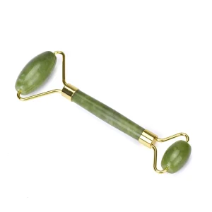 High Quality Natural Green Jade Stone Facial Massage Tools Jade Roller and Gua Sha Set