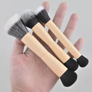 High Quality Newly Upgraded Double Head Loose Powder Brush Multi-Function Single Point Powder Blusher Retractable Eco-friendly