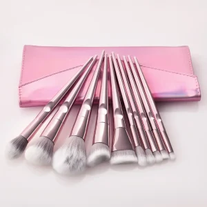 High Quality Personalized Sample 10pcs Vegan Professional Logo Custom Private Label Makeup Brush Set