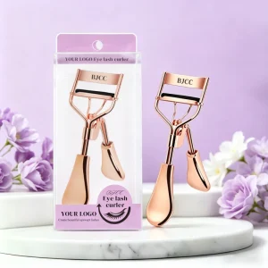 High Quality Portable Diamond Rose Gold Wide Stainless Steel False Eyelash Tool Vendor Lash Curler With Comb