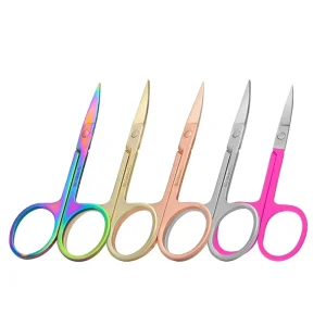 High Quality Portable Eyebrow Beauty Curved Cuticle Manicure Nail Scissors